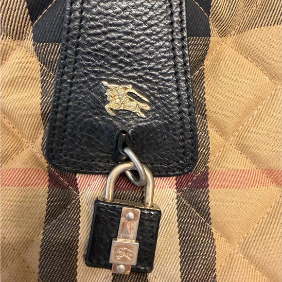 Burberry Checkered Hobo Bag in Tan and Black - Picture 2 of 14